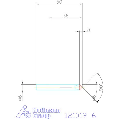 Garant VHM precíziós NC központozó 90° 6 mm
