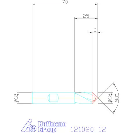Garant VHM-NC központozó 90° spirális 12 mm