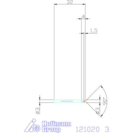 Garant VHM-NC központozó 90° spirális 3 mm