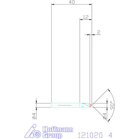 Garant VHM-NC központozó 90° spirális 4 mm