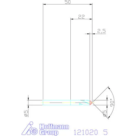 Garant VHM-NC központozó 90° spirális 5 mm
