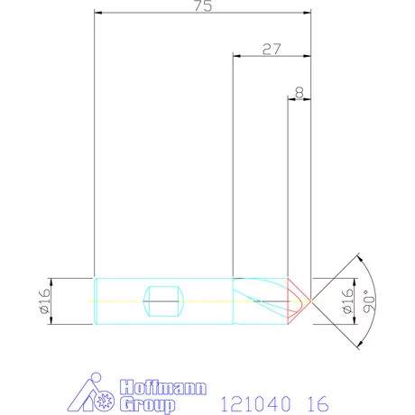 Garant VHM-NC központozó 90° spirális 16 mm