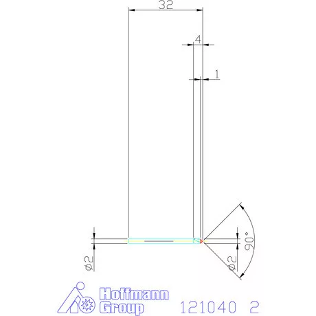 Garant VHM-NC központozó 90° spirális 2 mm