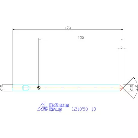 Garant VHM NC központozó 90° extra hosszú spirális 10 mm