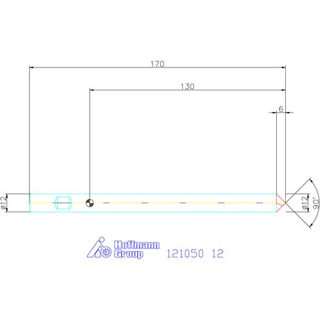Garant VHM NC központozó 90° extra hosszú spirális 12 mm