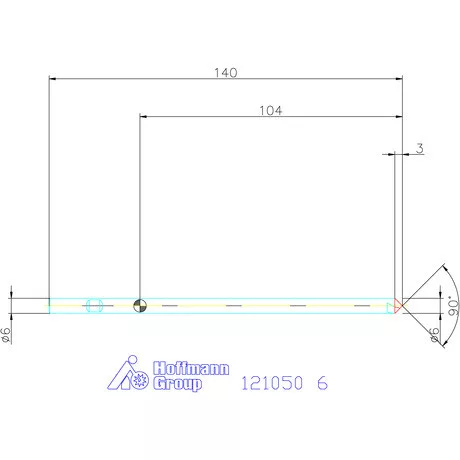 Garant VHM NC központozó 90° extra hosszú spirális 6 mm