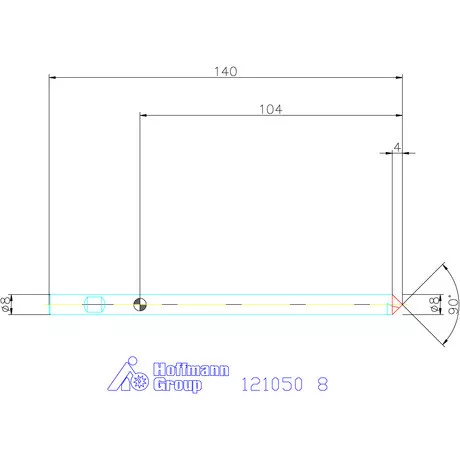 Garant VHM NC központozó 90° extra hosszú spirális 8 mm