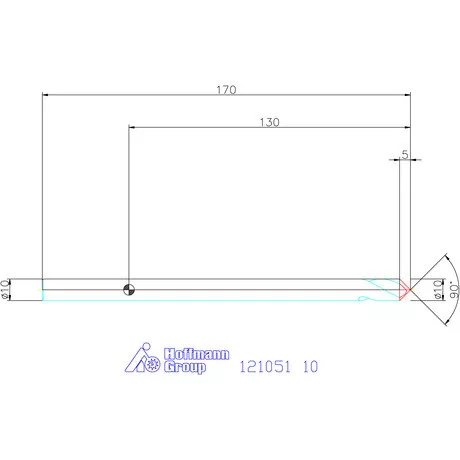 Garant VHM NC központozó 90° extra hosszú spirális 10 mm