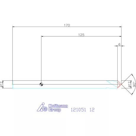Garant VHM NC központozó 90° extra hosszú spirális 12 mm