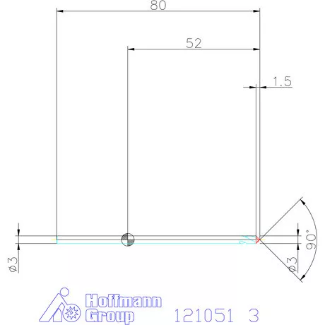 Garant VHM NC központozó 90° extra hosszú spirális 3 mm