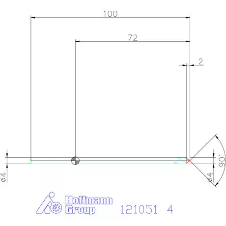 Garant VHM NC központozó 90° extra hosszú spirális 4 mm