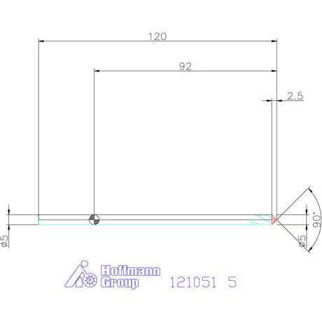 Garant VHM NC központozó 90° extra hosszú spirális 5 mm