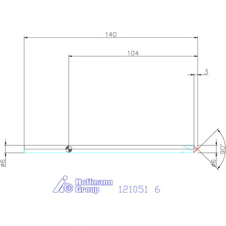 Garant VHM NC központozó 90° extra hosszú spirális 6 mm