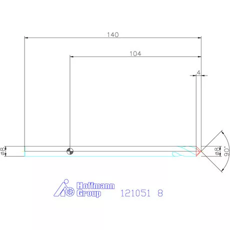 Garant VHM NC központozó 90° extra hosszú spirális 8 mm