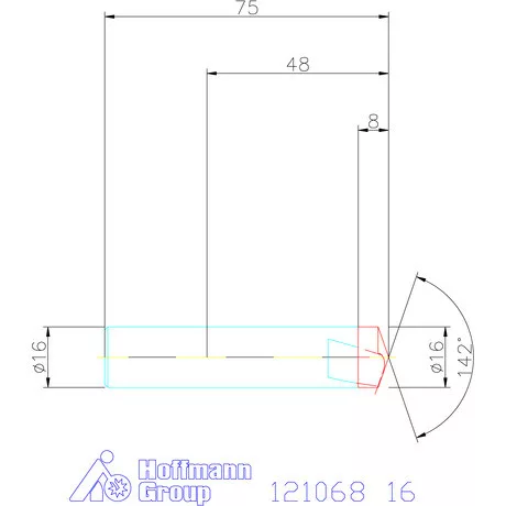 Garant VHM precíziós NC központozó 142° 16 mm