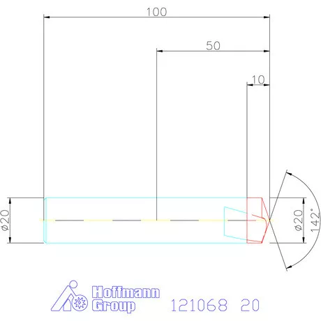 Garant VHM precíziós NC központozó 142° 20 mm