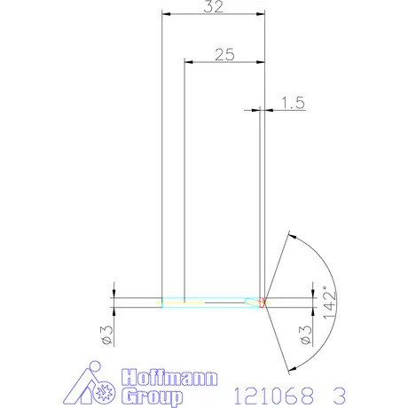 Garant VHM precíziós NC központozó 142° 3 mm