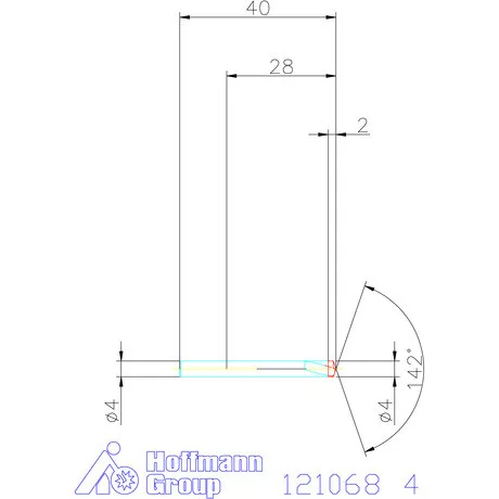 Garant VHM precíziós NC központozó 142° 4 mm