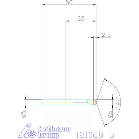 Garant VHM precíziós NC központozó 142° 5 mm