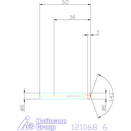 Garant VHM precíziós NC központozó 142° 6 mm