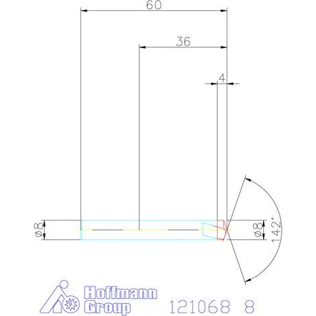 Garant VHM precíziós NC központozó 142° 8 mm