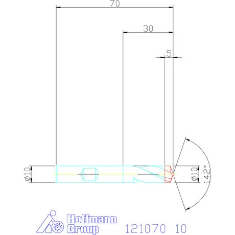 Garant VHM-NC központozó 142° spirális 10 mm