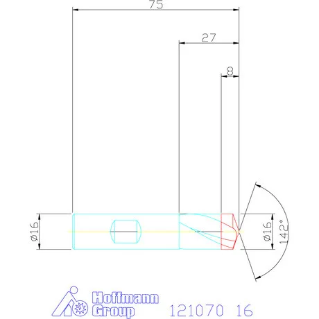 Garant VHM-NC központozó 142° spirális 16 mm