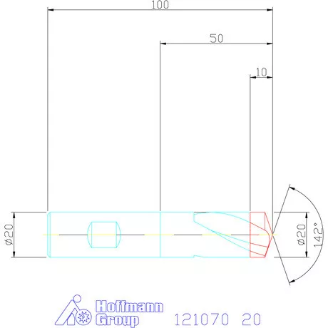Garant VHM-NC központozó 142° spirális 20 mm