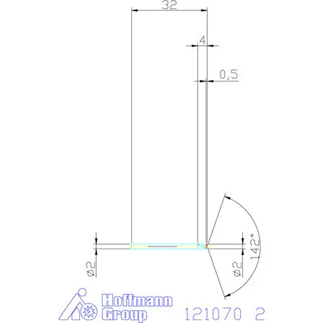 Garant VHM-NC központozó 142° spirális 2 mm