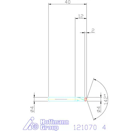 Garant VHM-NC központozó 142° spirális 4 mm