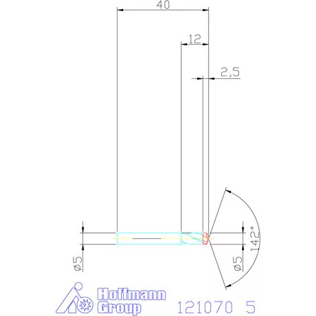 Garant VHM-NC központozó 142° spirális 5 mm