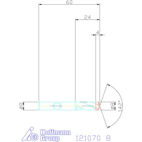 Garant VHM-NC központozó 142° spirális 8 mm