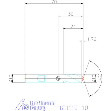 Garant VHM-NC központozó 142° spirális 10 mm