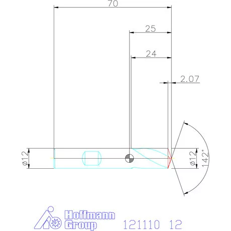 Garant VHM-NC központozó 142° spirális 12 mm