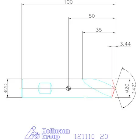 Garant VHM-NC központozó 142° spirális 20 mm