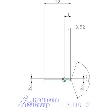 Garant VHM-NC központozó 142° spirális 3 mm