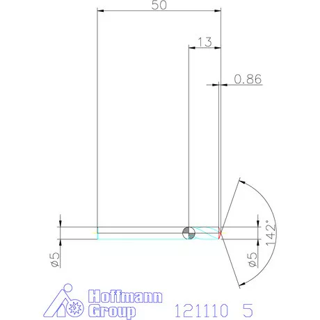 Garant VHM-NC központozó 142° spirális 5 mm
