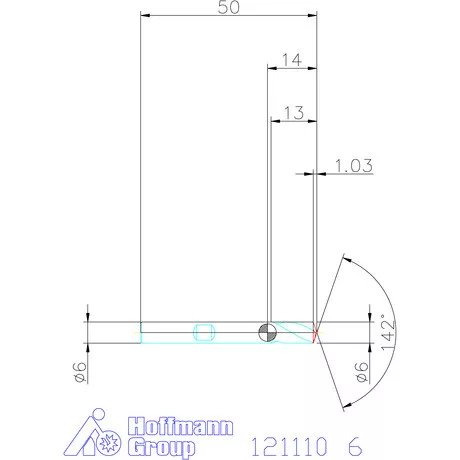 Garant VHM-NC központozó 142° spirális 6 mm