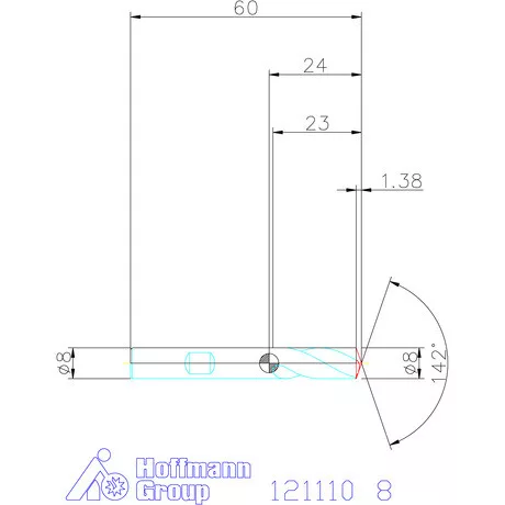 Garant VHM-NC központozó 142° spirális 8 mm