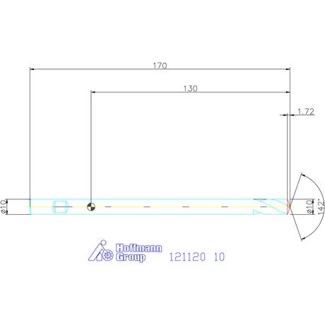 Garant VHM NC központozó 142° extra hosszú spirális 10 mm