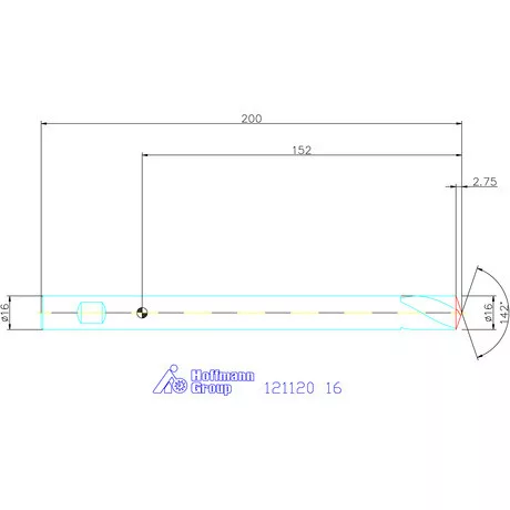 Garant VHM NC központozó 142° extra hosszú spirális 16 mm