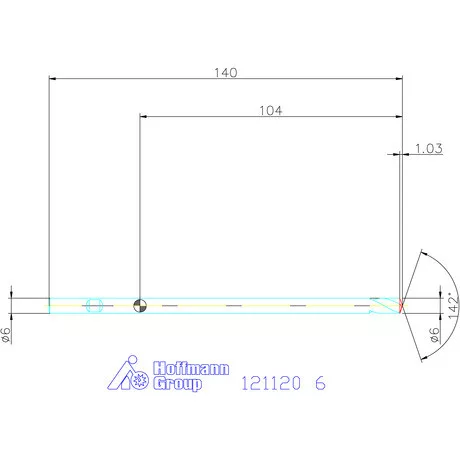 Garant VHM NC központozó 142° extra hosszú spirális 6 mm