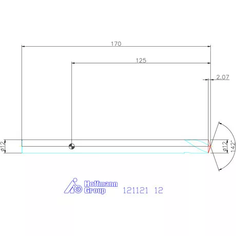 Garant VHM NC központozó 142° extra hosszú spirális 12 mm