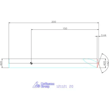 Garant VHM NC központozó 142° extra hosszú spirális 20 mm