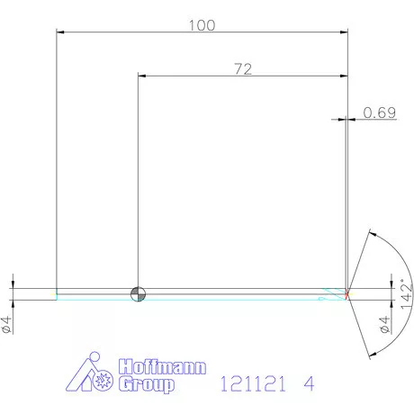Garant VHM NC központozó 142° extra hosszú spirális 4 mm