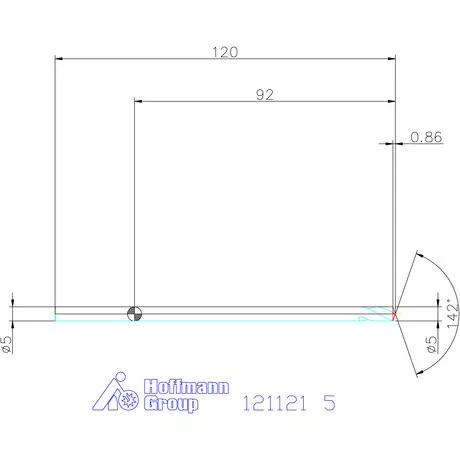 Garant VHM NC központozó 142° extra hosszú spirális 5 mm