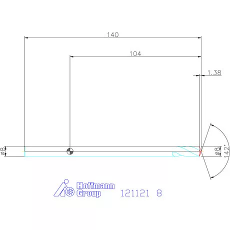 Garant VHM NC központozó 142° extra hosszú spirális 8 mm