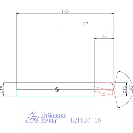 Garant Garant Master Steel FEED VHM NC központozó hengeres szárral 155° DIN 6535 HA 16 mm