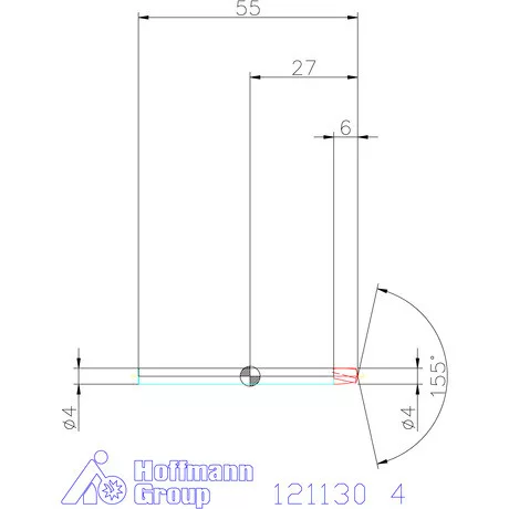 Garant Garant Master Steel FEED VHM NC központozó hengeres szárral 155° DIN 6535 HA 4 mm