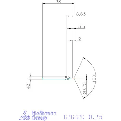 Garant VHM-HPC mikrofúró 0,25 mm